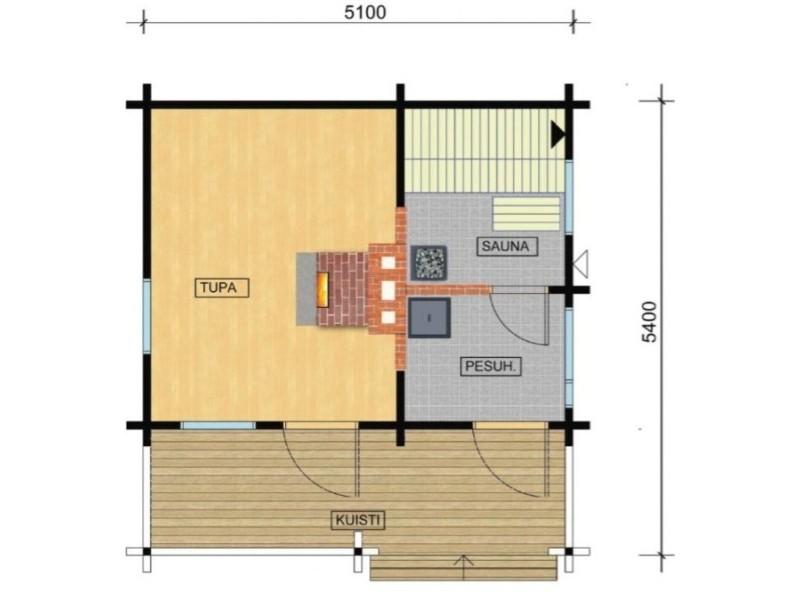 Баня из бруса 5,4×5,1 Баня из бруса 5,4×5,1