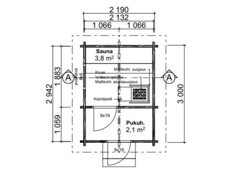 Баня из бруса 3×2,2 Баня из бруса 3×2,2